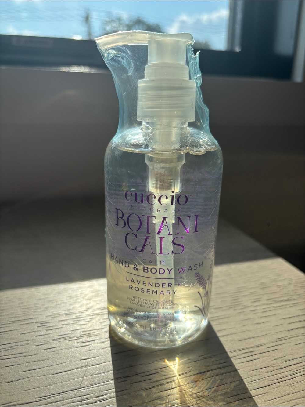 Cuccio Botanicals Lavender & Rosemary Hand & Body Wash - Clear